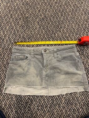 No Boundaries Light Gray Corduroy Juniors Skirt